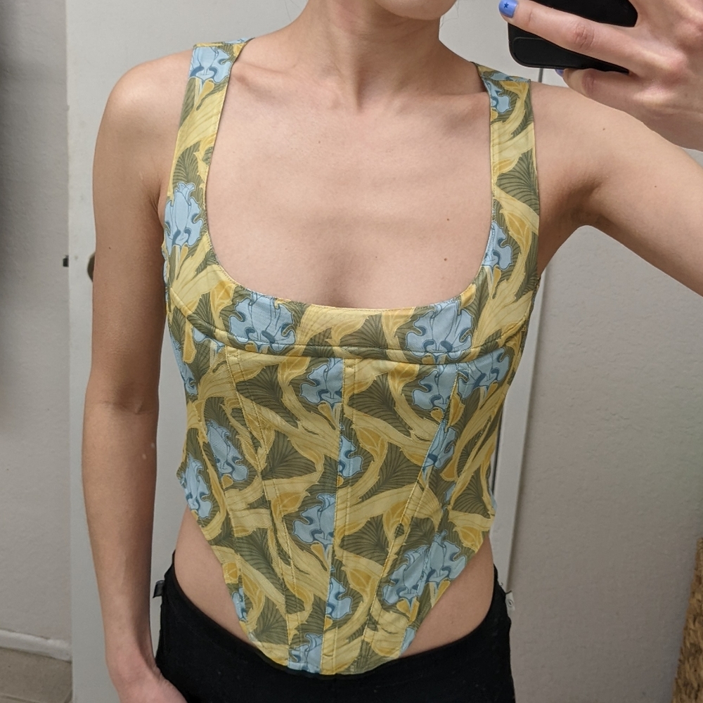 NWT MIAOU Campbell Corset Top size S - Picture 4 of 5